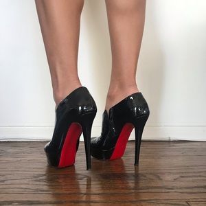 Christian Louboutin Moulage 140 Black Patent 37.5